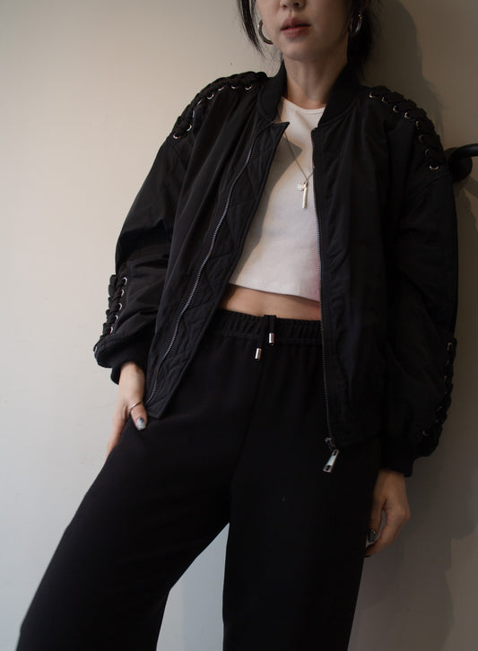 Black Bomber Jacket