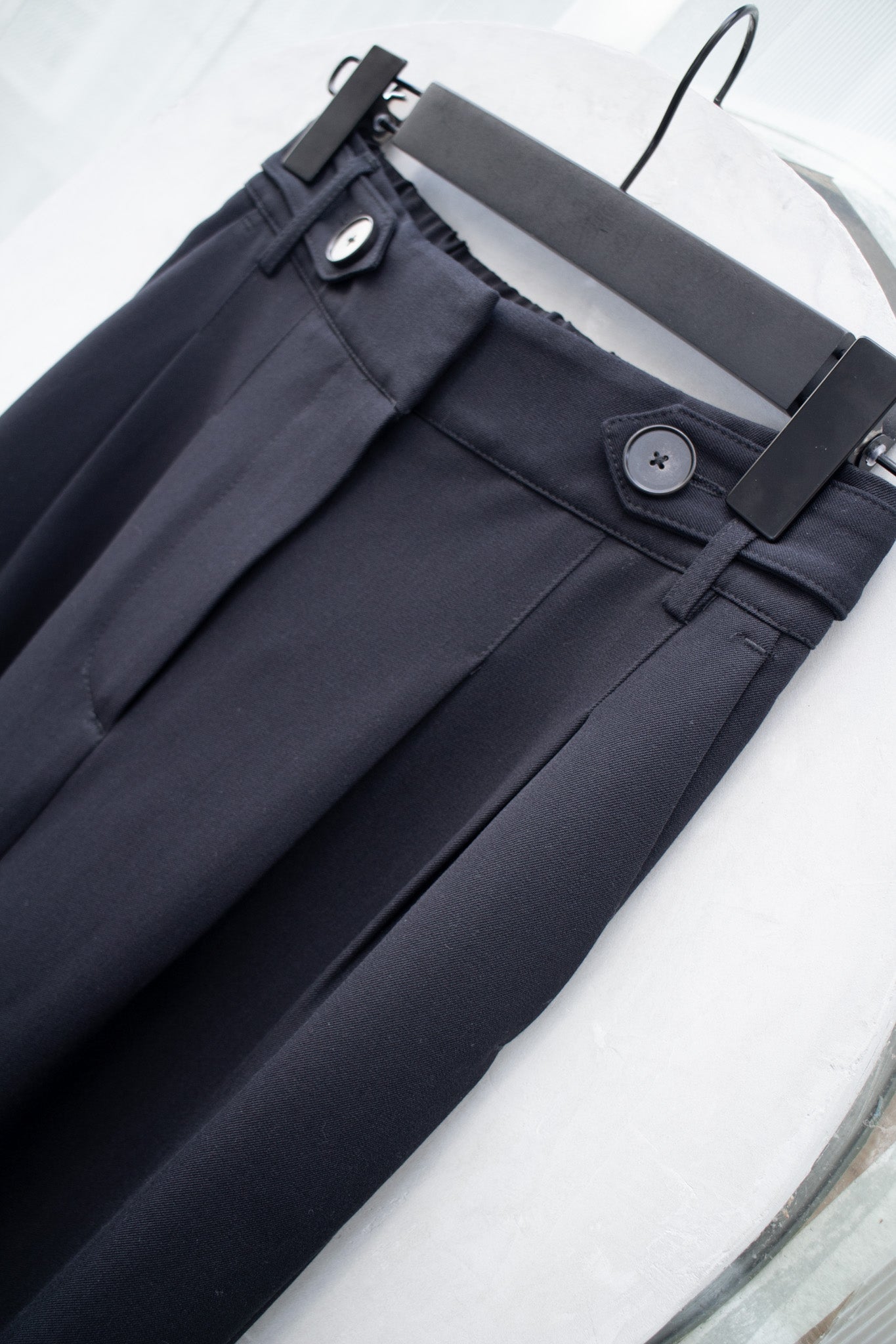 Black Pleated Trousers