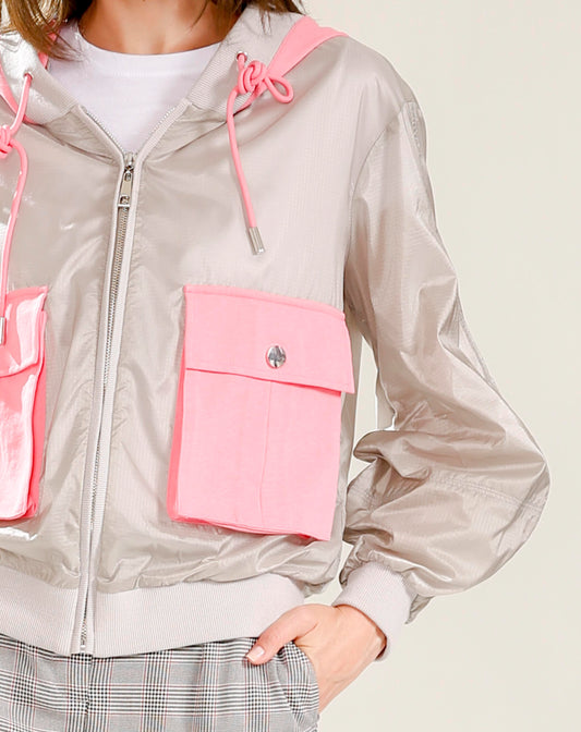 Patch Pocket Windbreaker Jacket