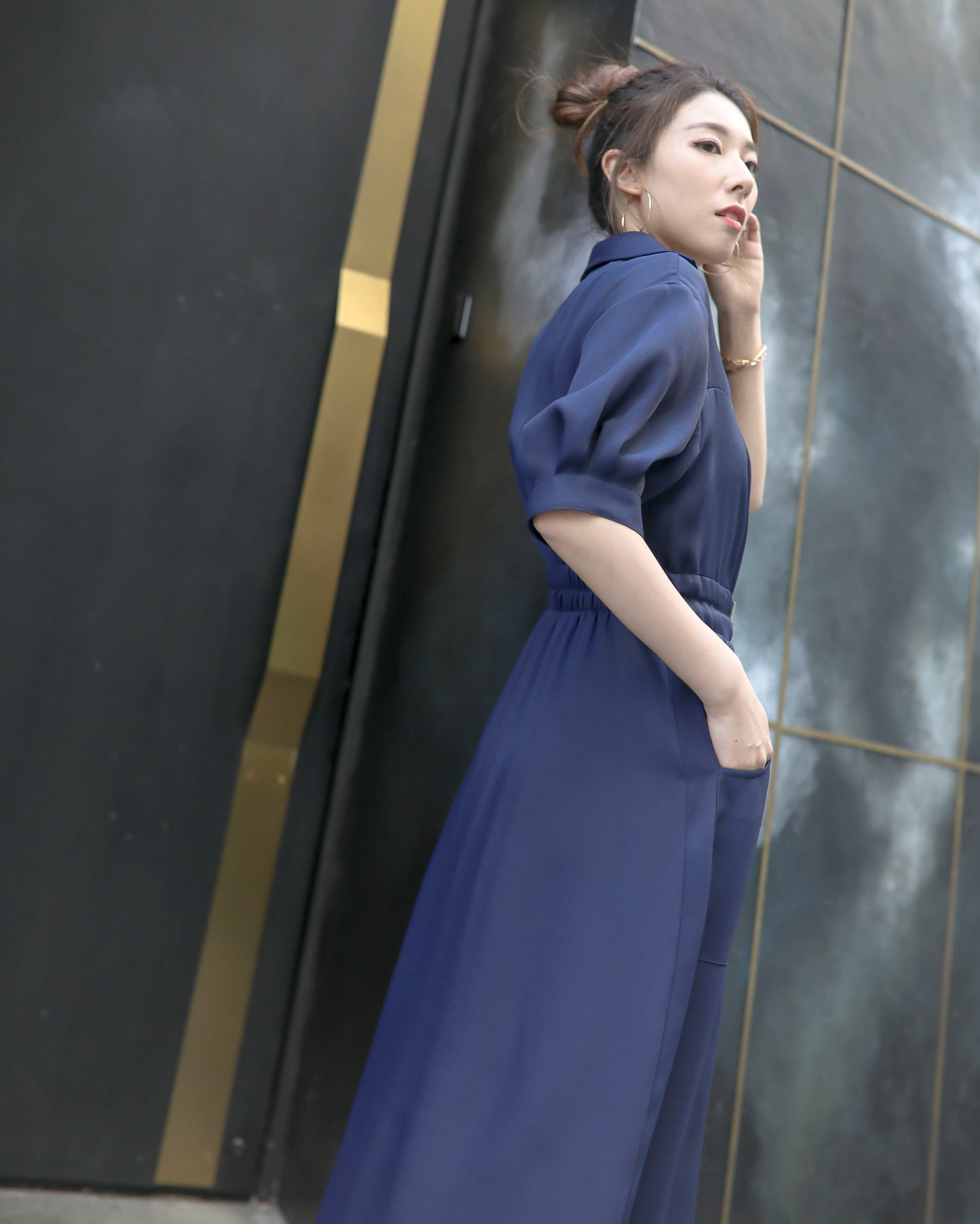 Navy Shirt Dress