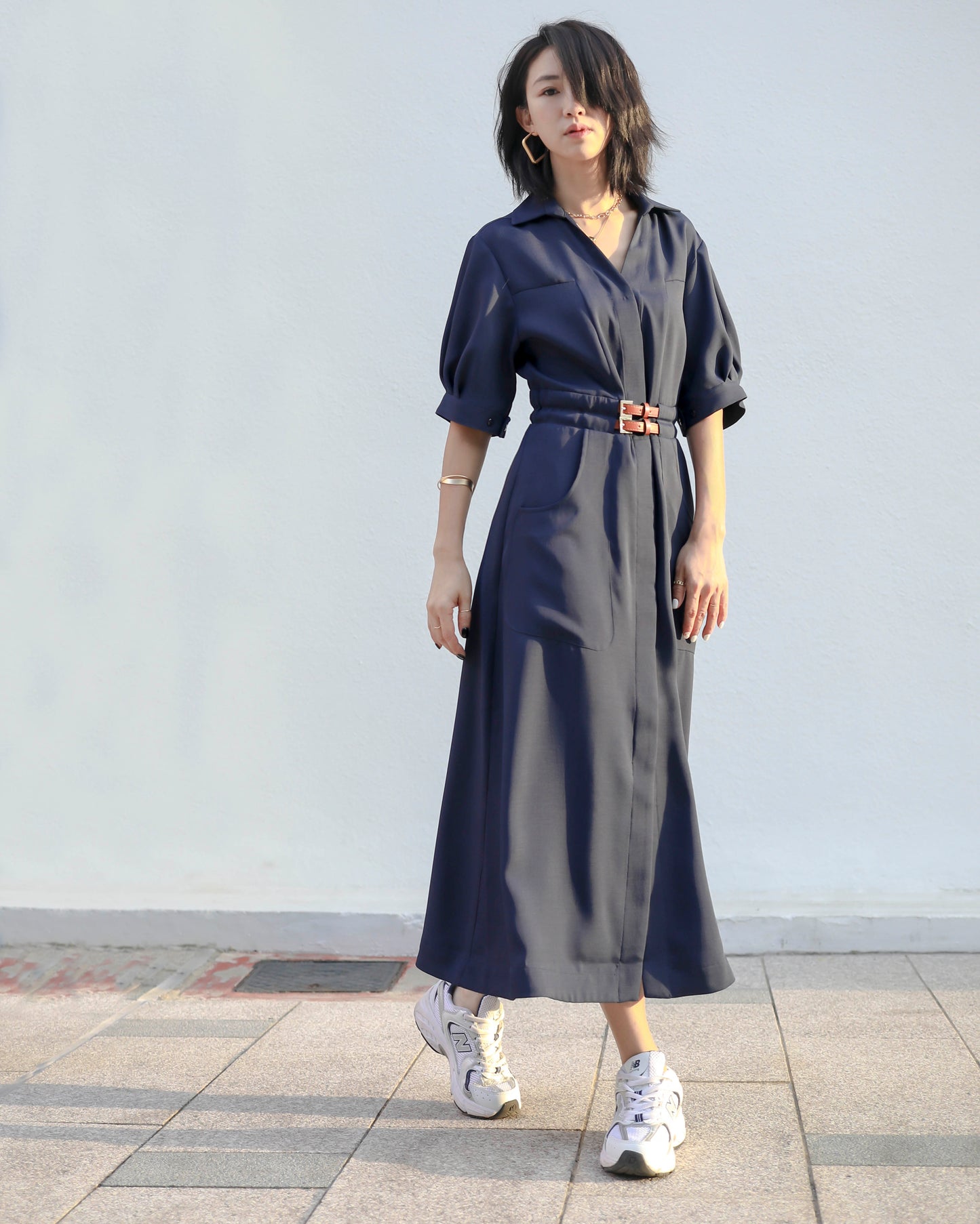 Navy Shirt Dress