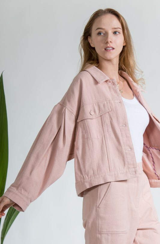 Cotton Twill Oversize Jacket