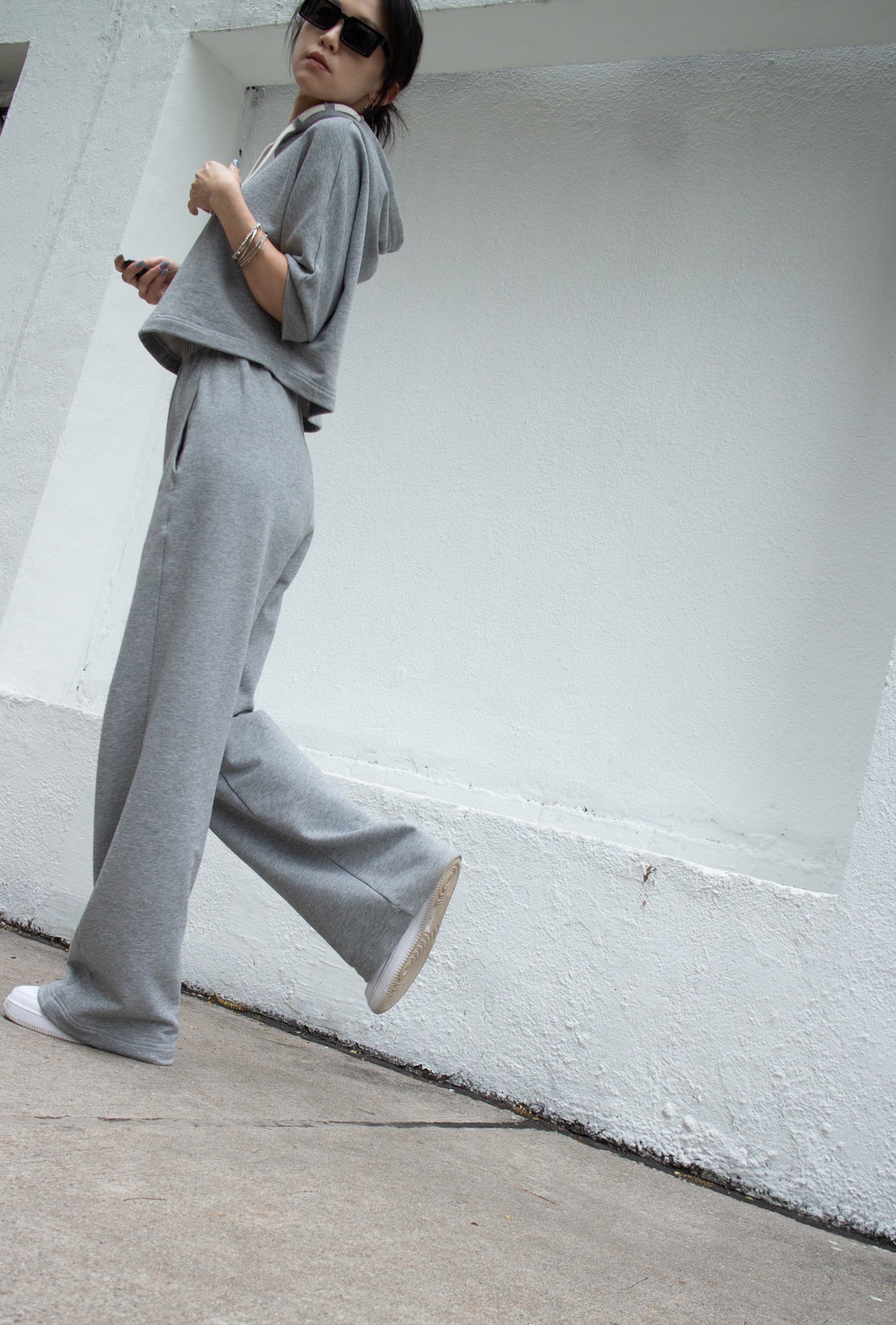 Grey Straight Leg Joggers