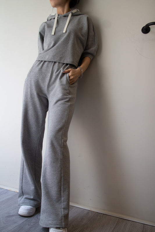 Grey Straight Leg Joggers