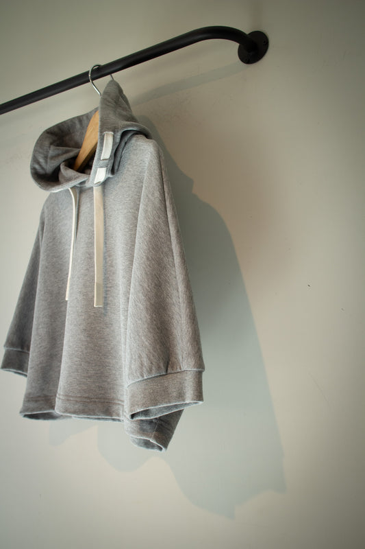 Grey Cropped Hoodie