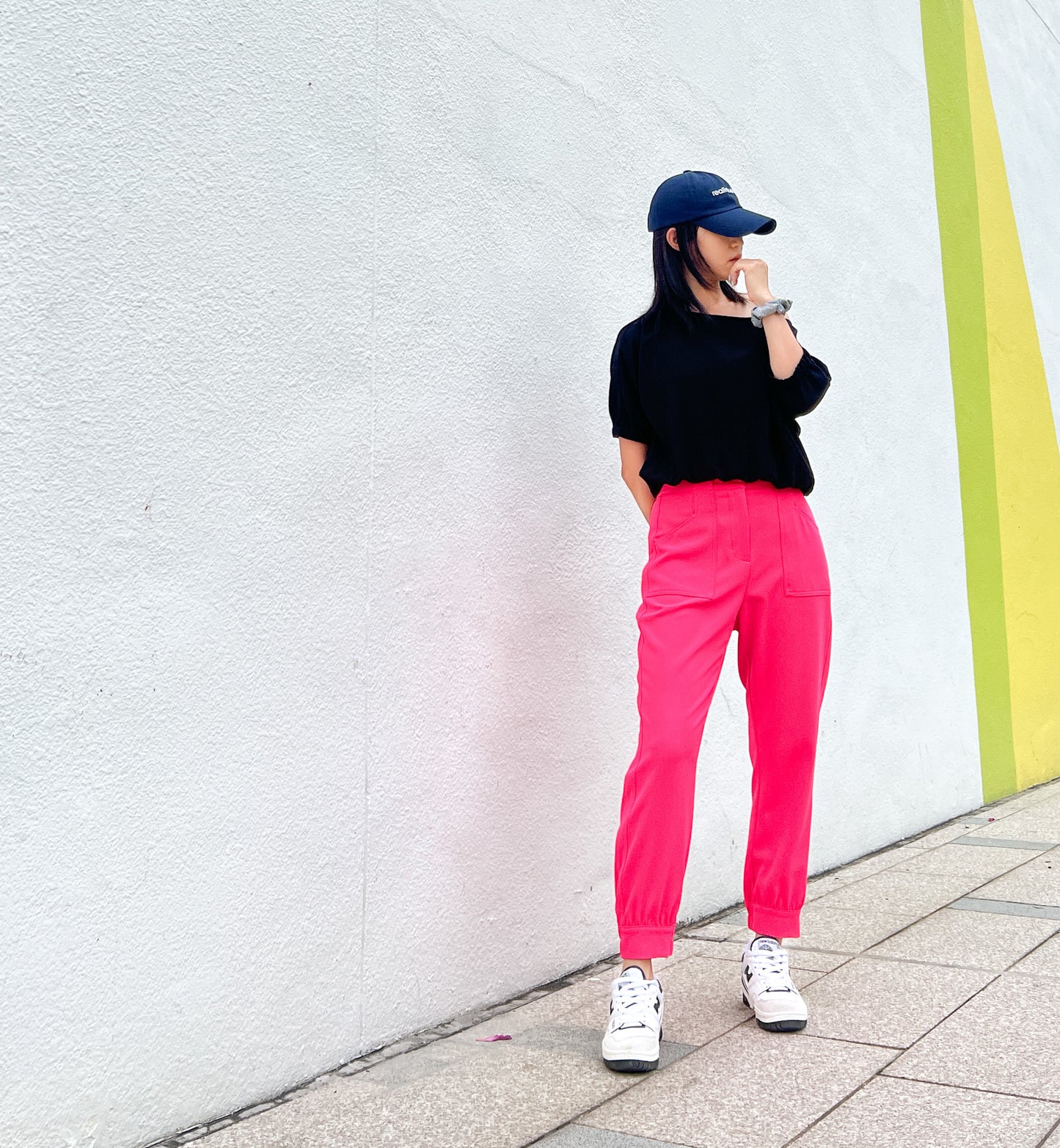 Fuchsia Patch Pocket Joggers