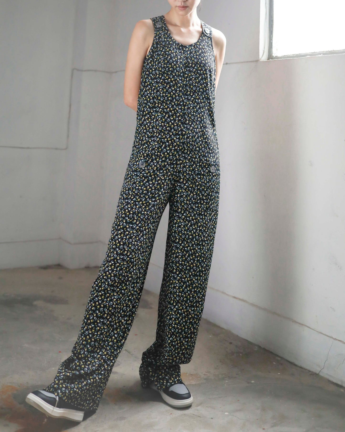 Floral Print Soft Jumpsuit