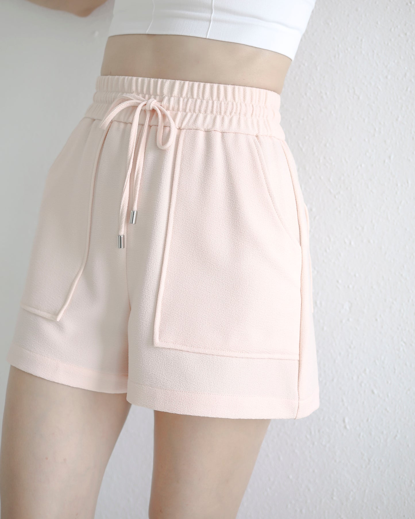 Drawstring Elastic Waist Shorts