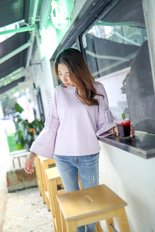 Lavender Jersey Knitted Pullover
