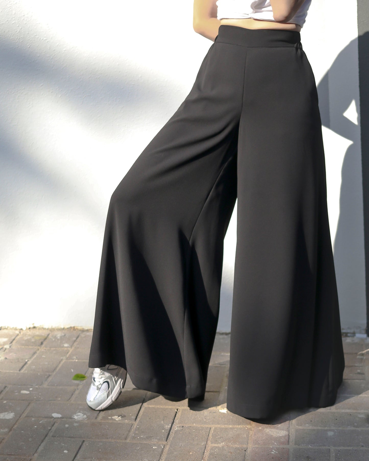 Flared Crepe Trousers