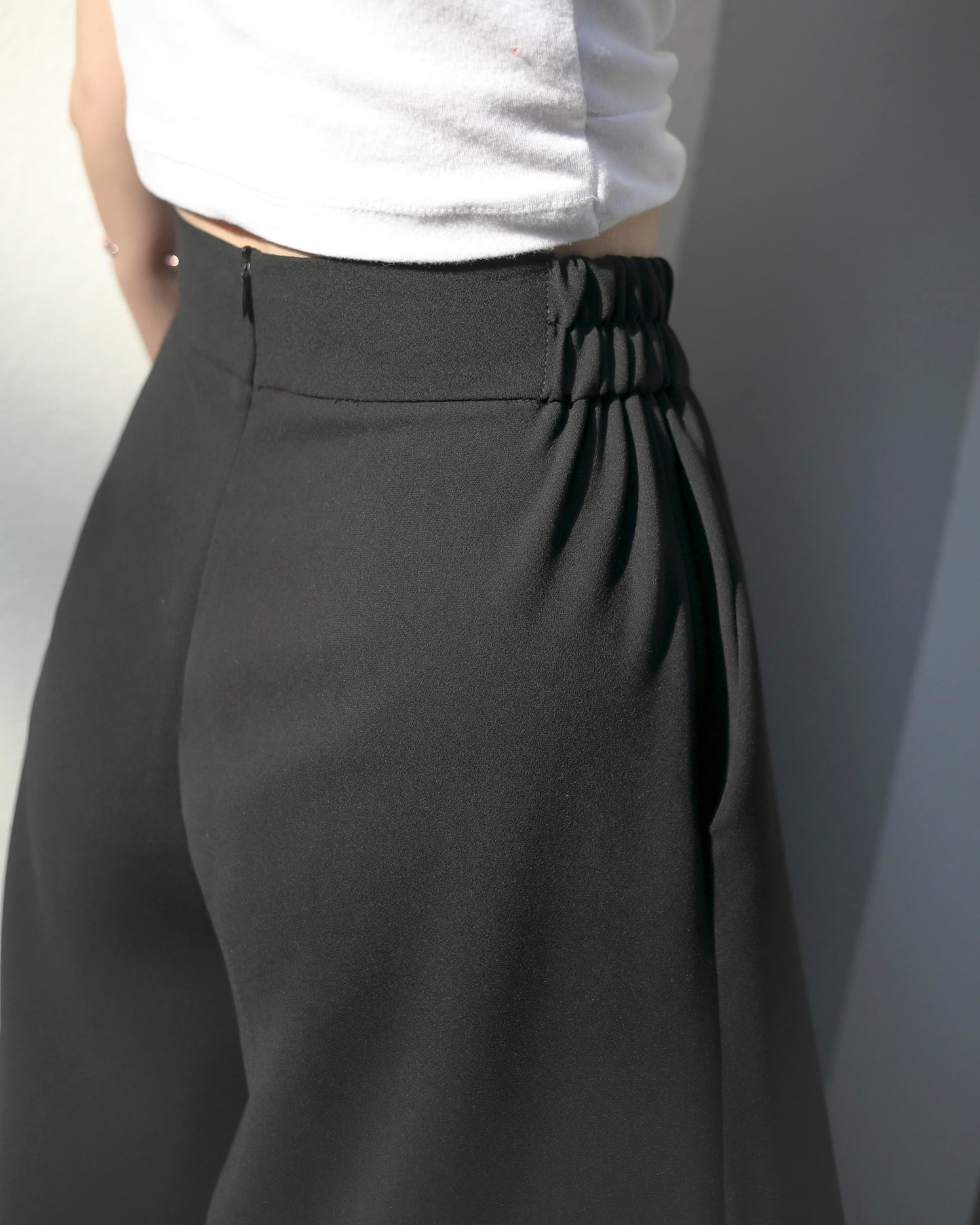 Flared Crepe Trousers