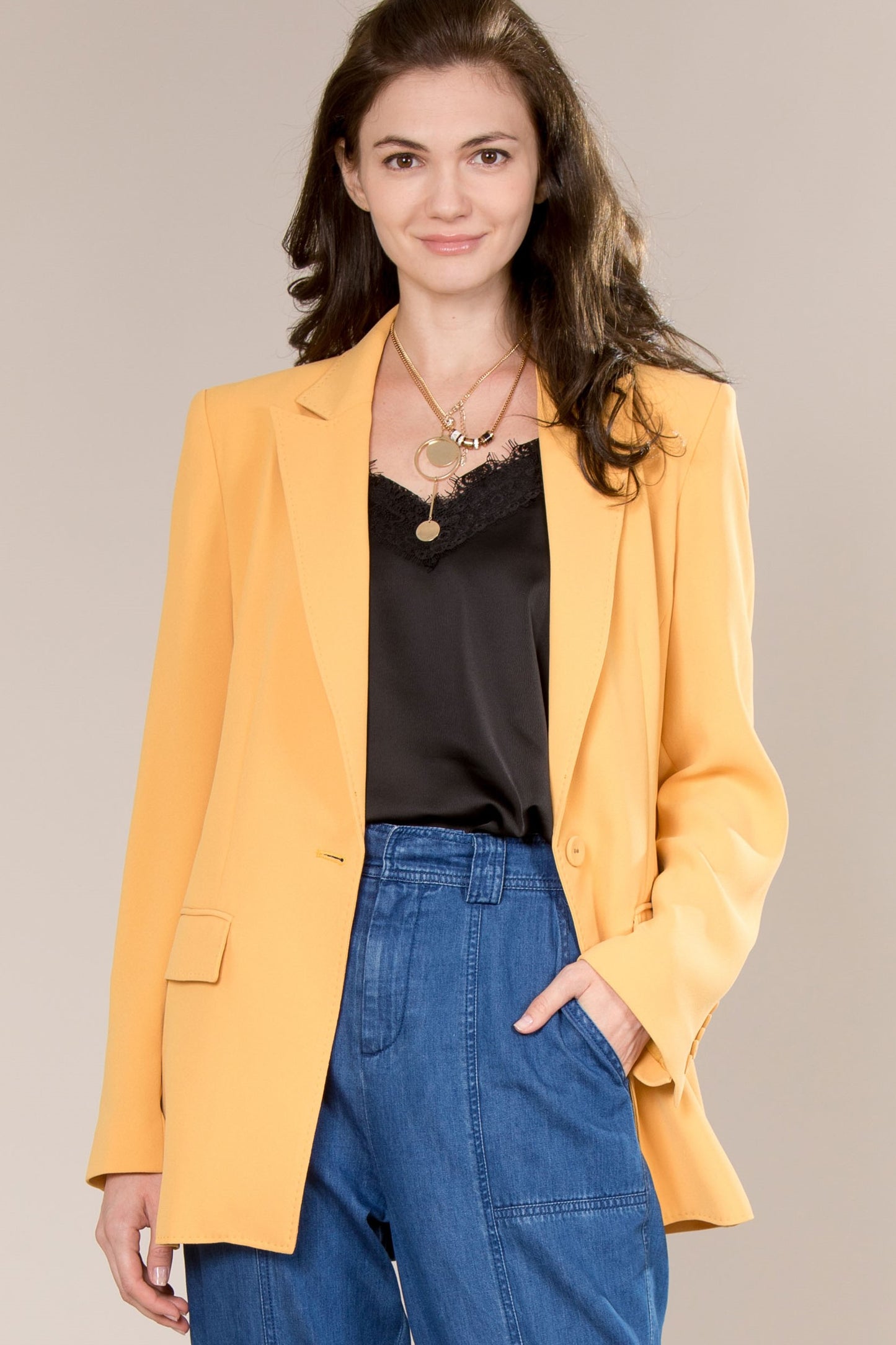 Pick Stitching Oversize Blazer